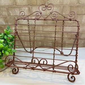 Cookbook Stand Large Metal in Bronze Brown, VERY STURDY